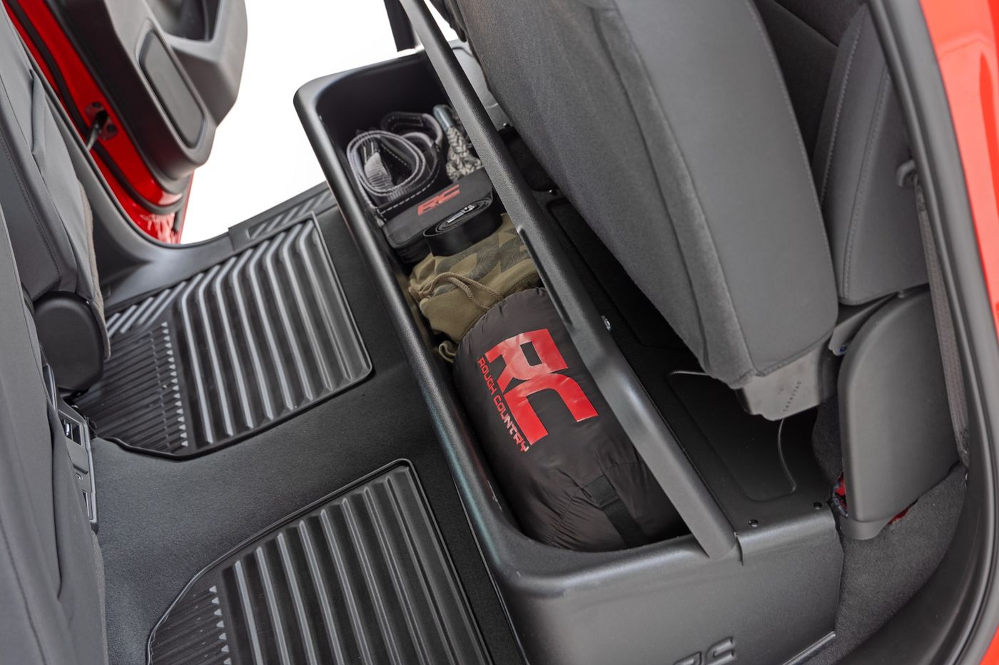 Rough Country Under Seat Storage with Locking Lid | Crew Cab | Chevy/GMC 1500/2500HD/3500HD (19-26)