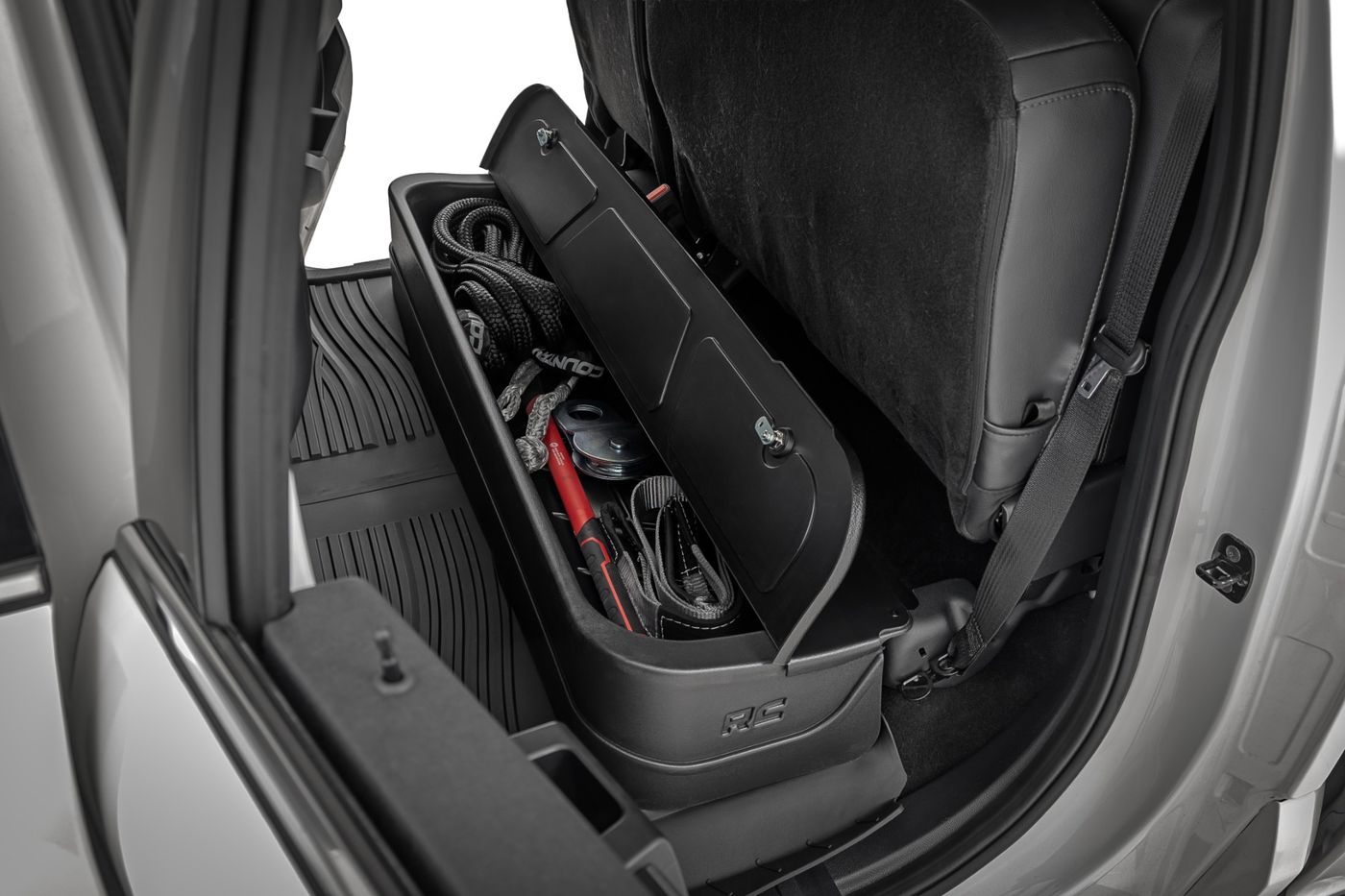 Rough Country Under Seat Storage with Locking Lid | Ford F-150/F-250/F-350/Raptor (15-26)