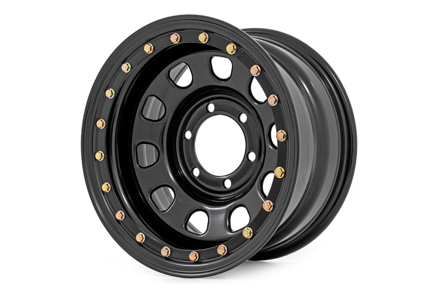 Rough Country Steel Simulated Bead Lock Wheel | Black | 17x9 | 6x5.5 | 4.25 Bore | -12