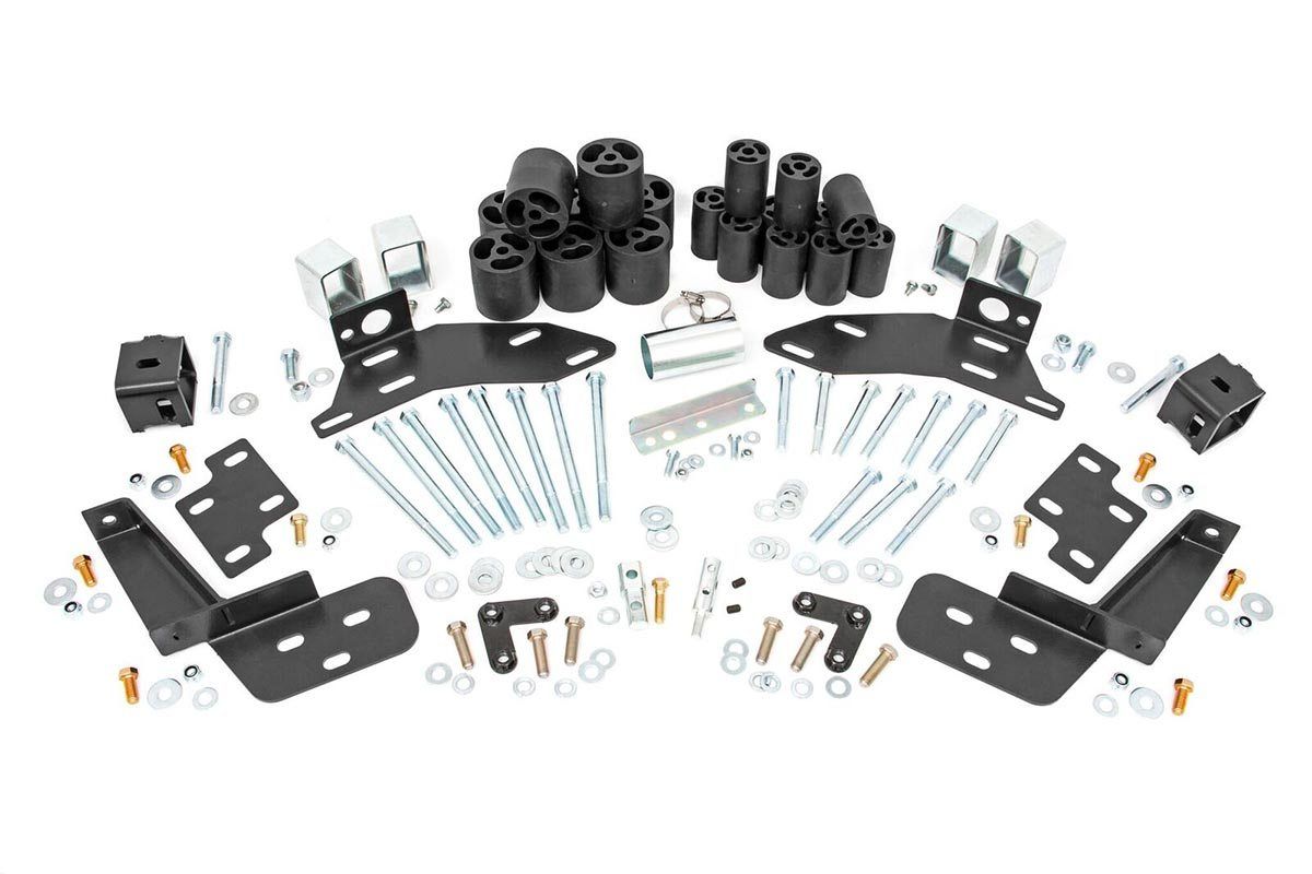 Rough Country Body Lift Bumper Brackets | FR & RR | 3 Inch Lift | Chevy C1500/K1500 Truck (88-94)