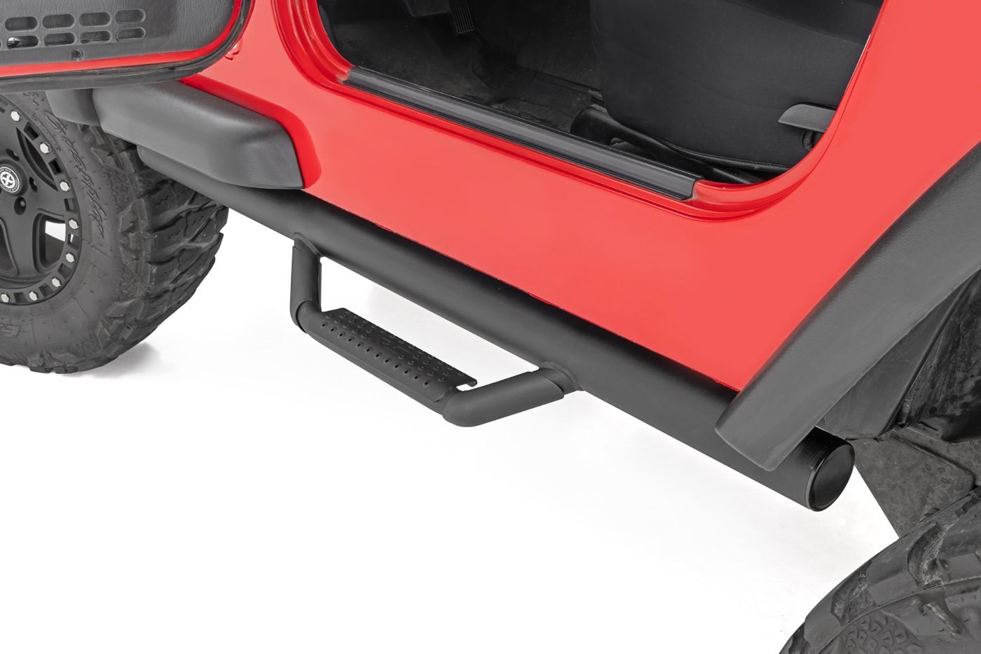 Rough Country Nerf Steps | Full Length | Jeep Wrangler TJ 4WD (1997-2006)
