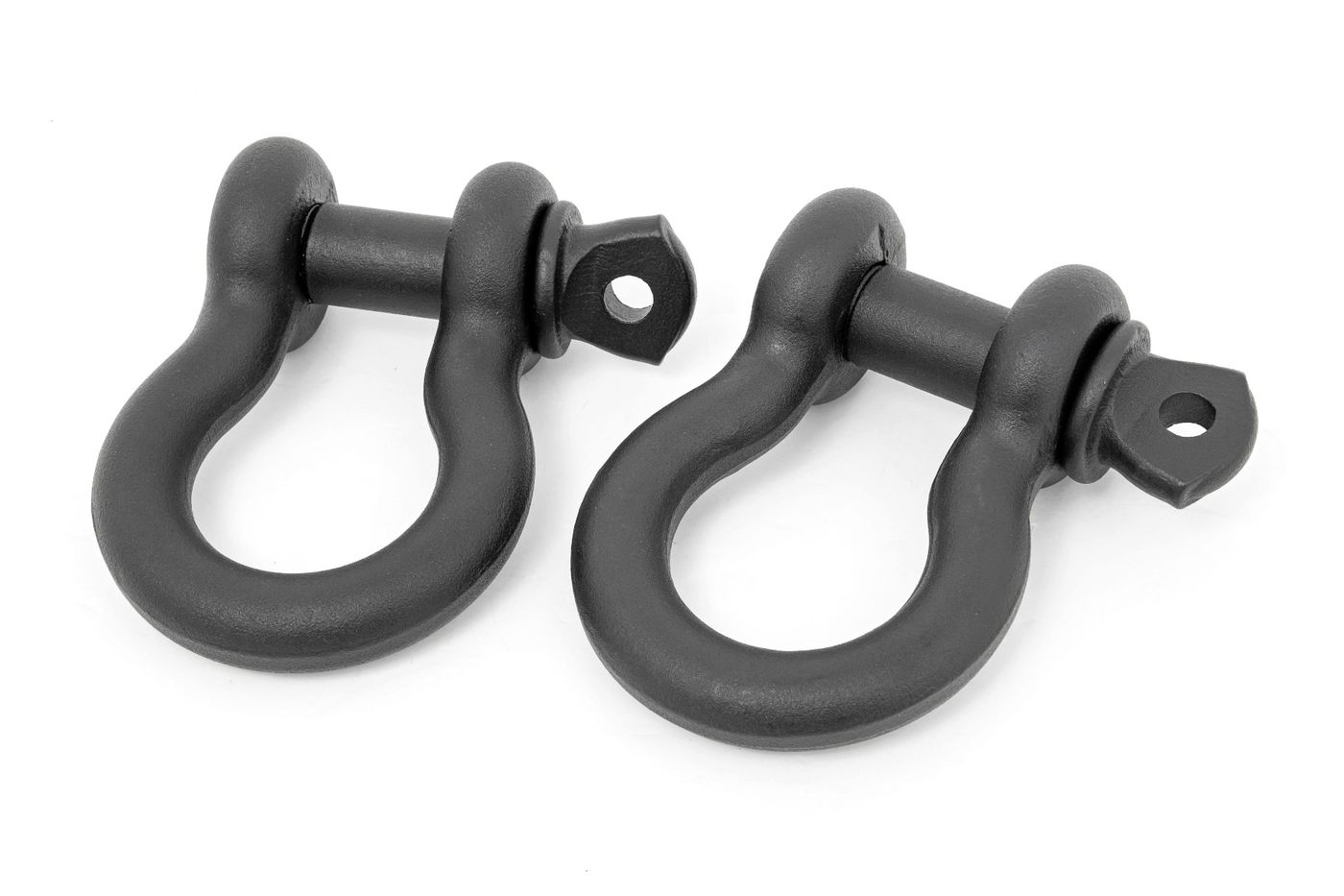 Rough Country D Ring Shackles | Cast | 3/4" Pin | Pair | Black