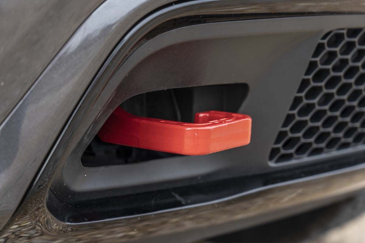 Rough Country Tow Hooks | Forged | Red | Jeep Grand Cherokee 2WD/4WD (2015-2022)
