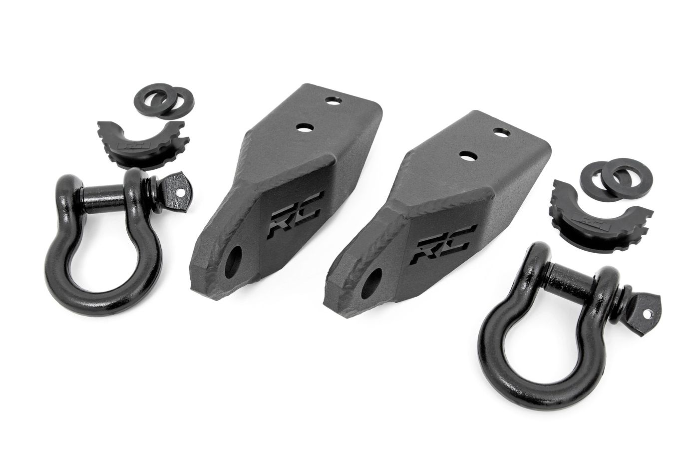 Rough Country Tow Hook Brackets | D-Ring Combo | Toyota Tundra 2WD/4WD (2007-2021)