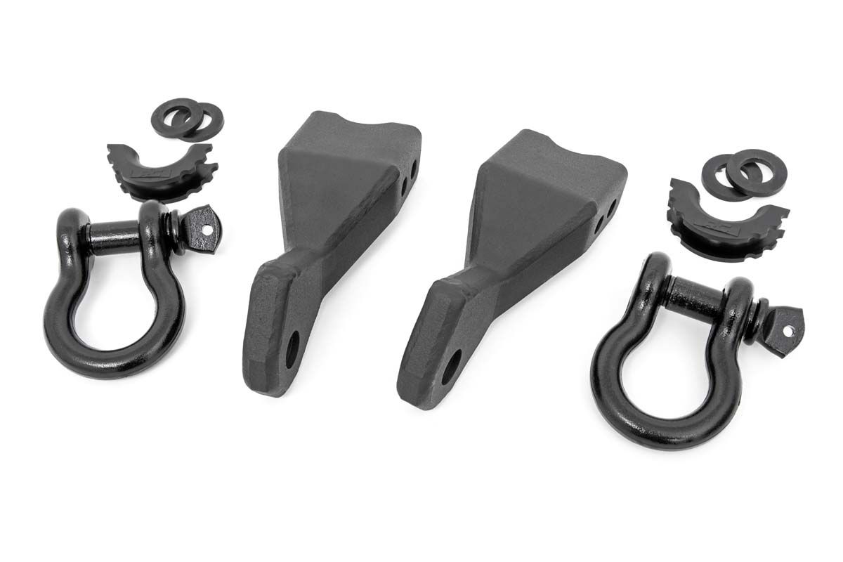 Rough Country Tow Hook Brackets | D-Ring Combo | Chevy Silverado 1500 2WD/4WD (2019-2022)