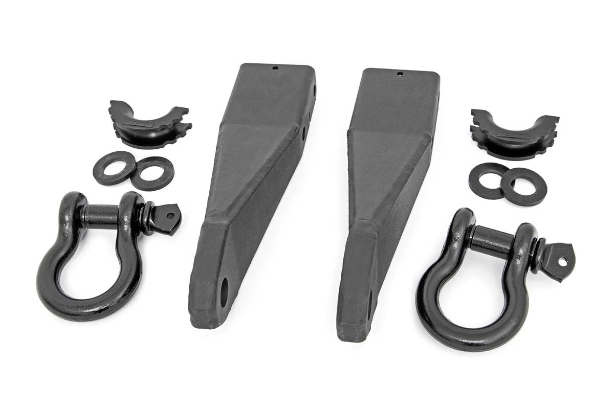 Rough Country Tow Hook Brackets | D-Ring Combo | GMC Sierra 2500 HD 2WD/4WD (2020-2026)