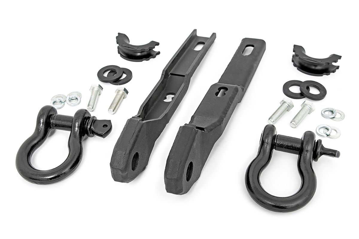 Rough Country Tow Hook Brackets | D-Ring Combo | Nissan Titan 2WD/4WD (2017-2024)
