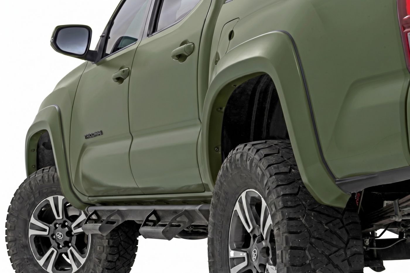 Rough Country Sport Fender Flares | 6V7 Army Green | Toyota Tacoma 2WD/4WD (2016-2023)
