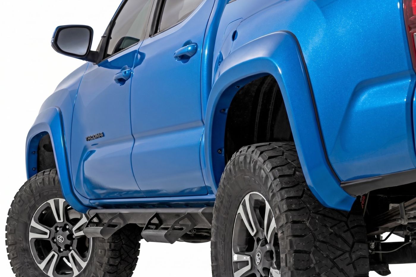 Rough Country Sport Fender Flares | 8T0 Blazing Blue | Toyota Tacoma 2WD/4WD (2016-2023)