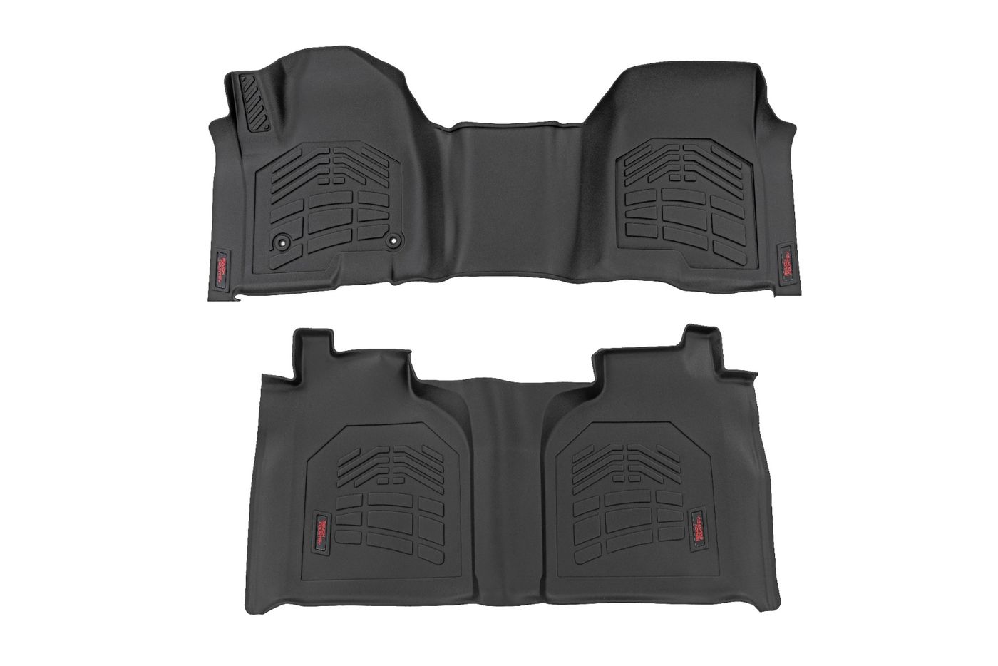 Rough Country Sure-Fit Floor Mats | FR & RR | FR Over Hump | Crew | Chevy/GMC 1500/2500HD/3500HD (19-26)