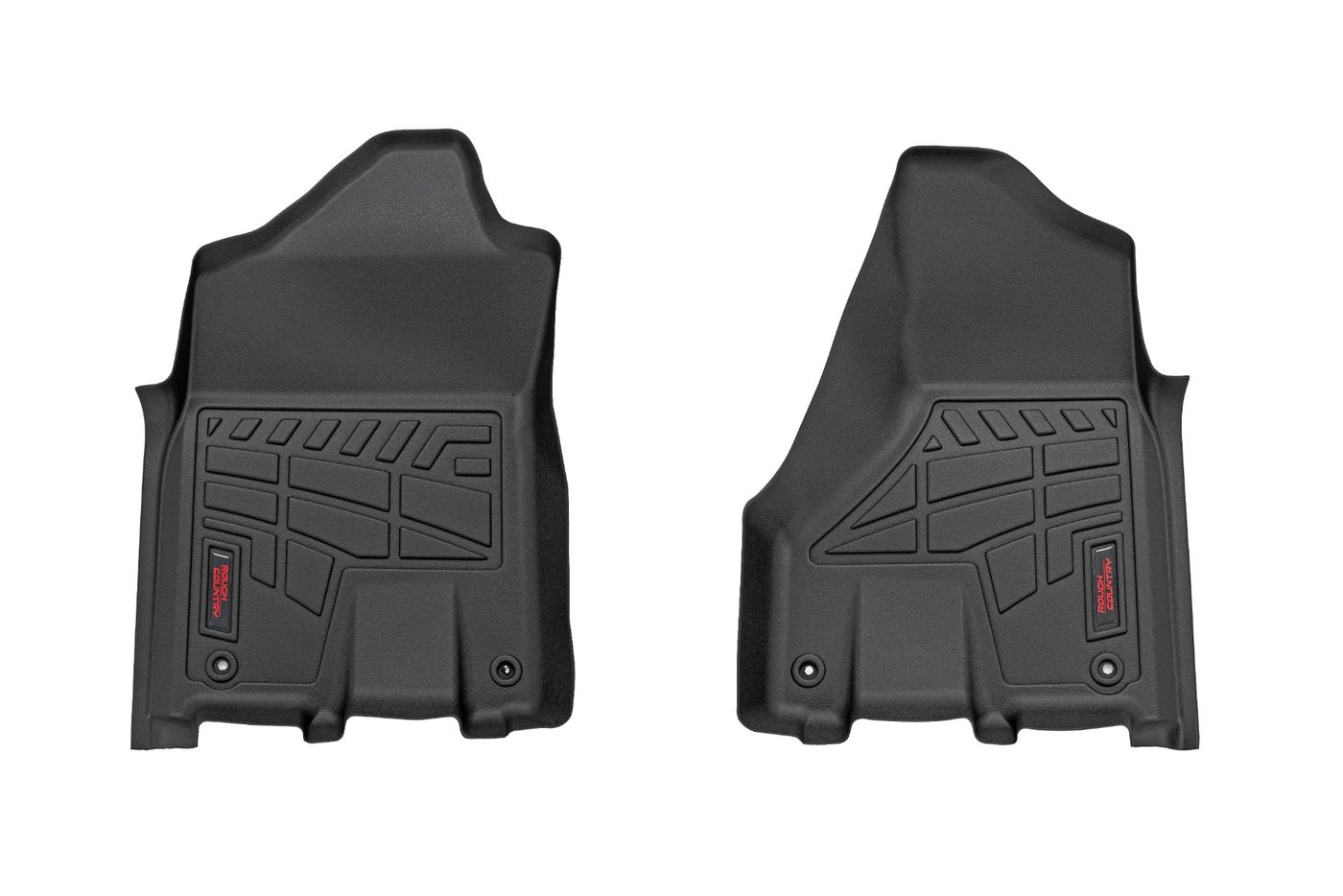 Rough Country Sure-Fit Floor Mats | Front Bucket | Crew | Ram 2500/3500 2WD/4WD (2019-2026)