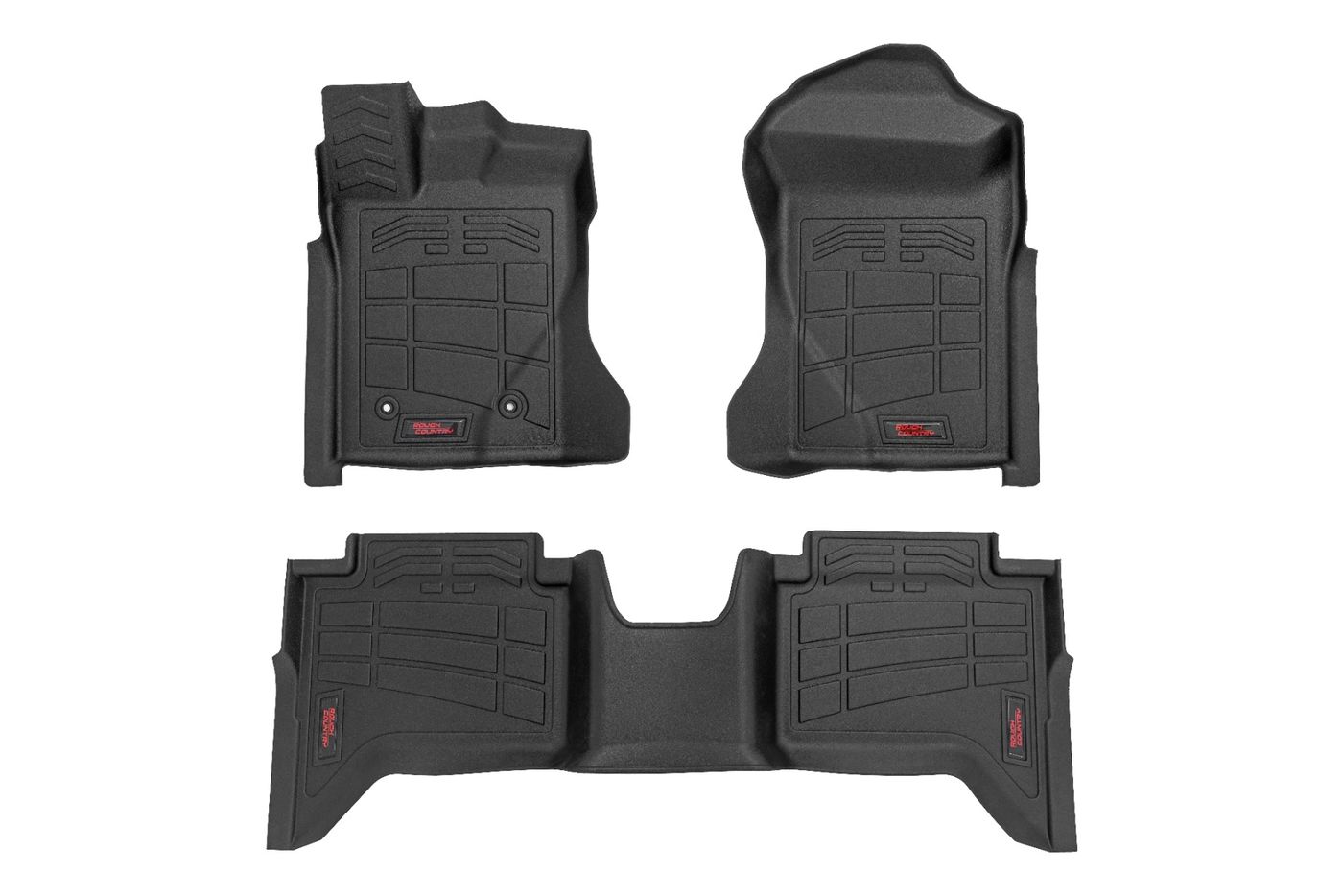 Rough Country Sure-Fit Floor Mats | Front & Rear | Crew | Ford Ranger 2WD/4WD (2024-2026)