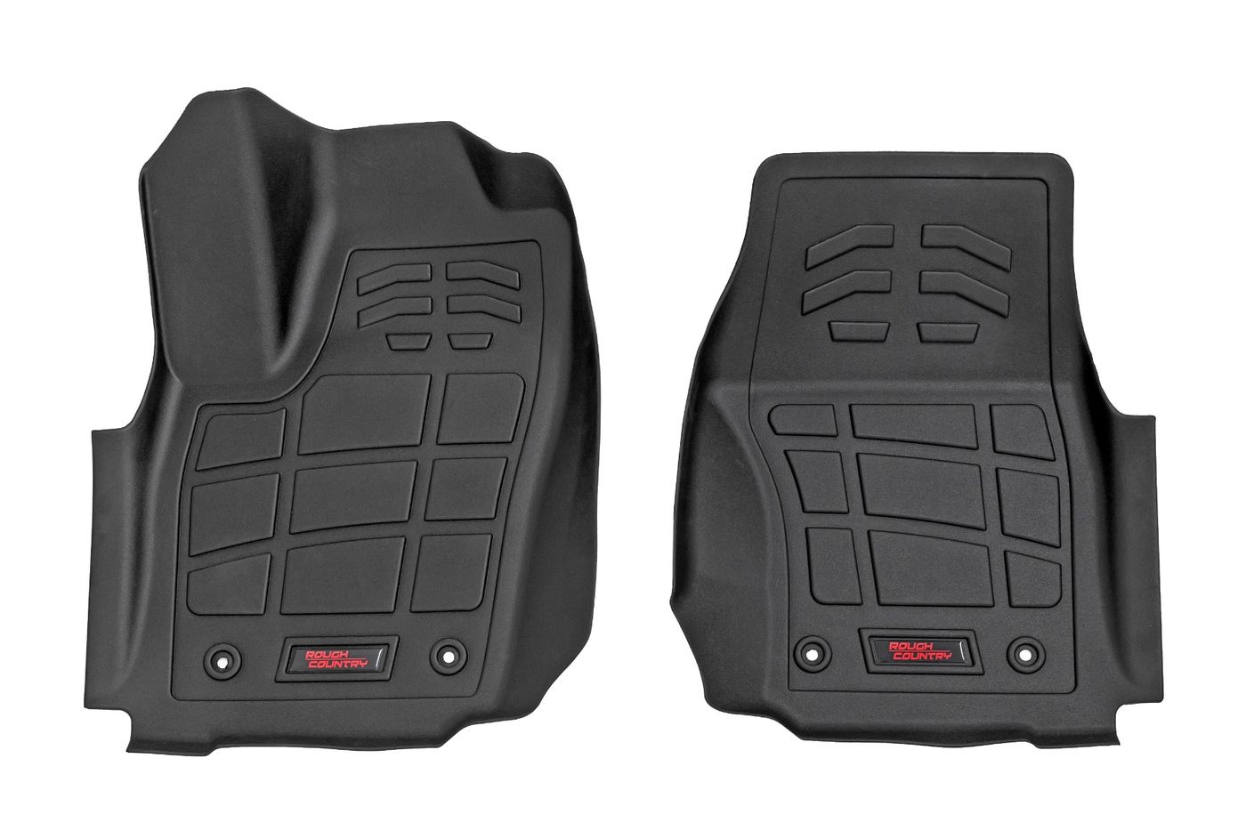 Rough Country Sure-Fit Floor Mats | Front | Double Cab | Toyota Tacoma 2WD/4WD (2024-2026) | #SM71223