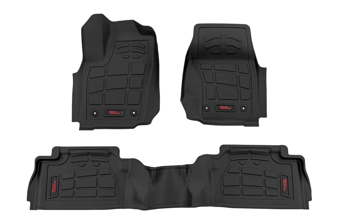 Rough Country Sure-Fit Floor Mats | Front & Rear | TRD PRO | Double Cab | Toyota Tacoma (24-26)