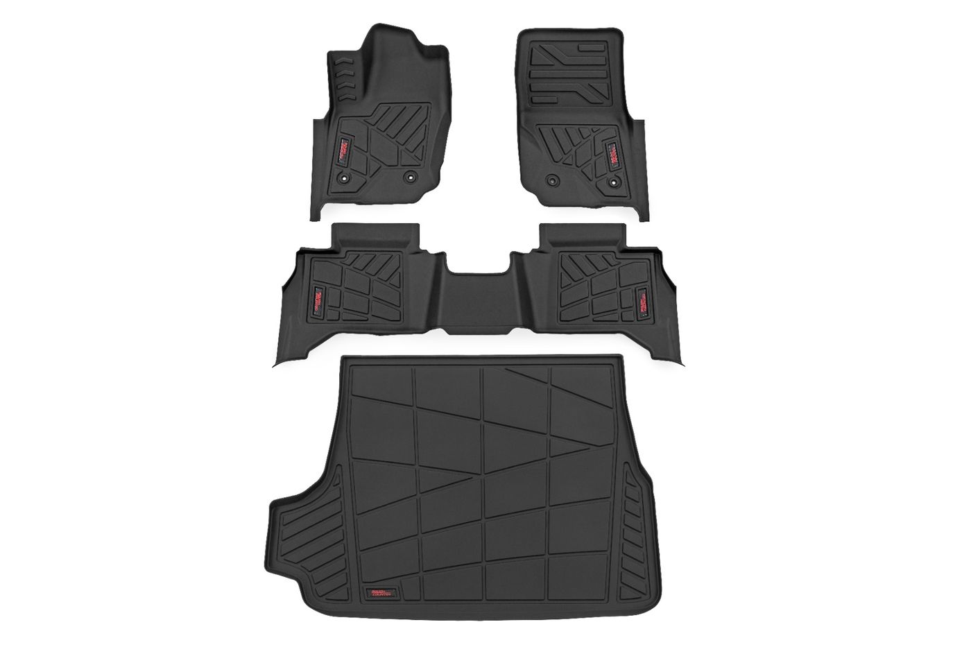 Rough Country Sure-Fit Floor Mats | Front & Rear & Cargo Mat | Toyota 4Runner (25-26)