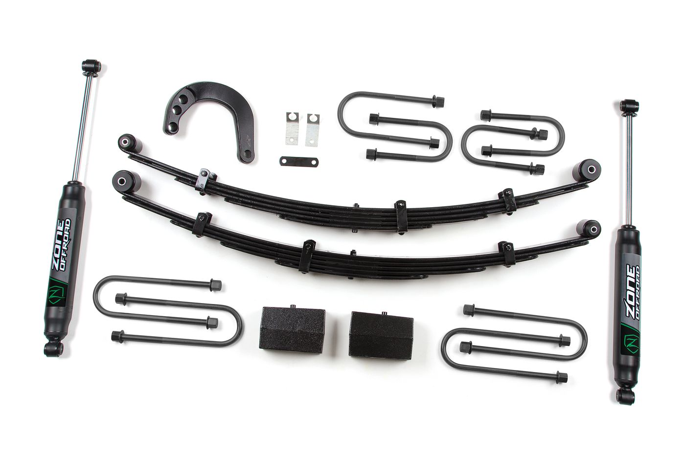 Zone Offroad 4" Leaf Spring Lift Kit ; Nitro Shocks
