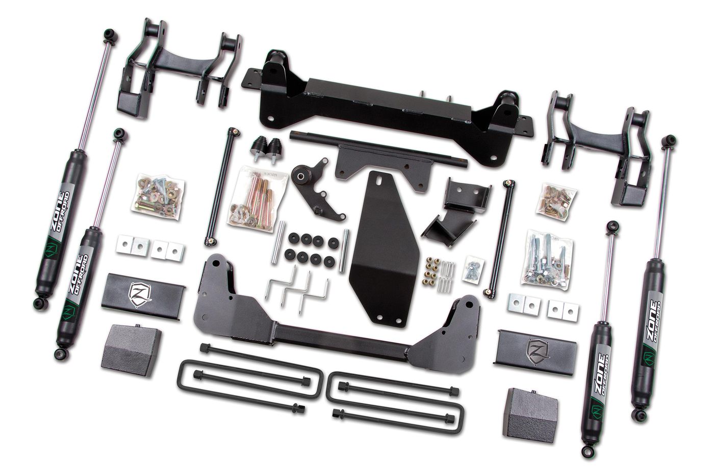 Zone Offroad 6" Torsion Bar Drop Lift Kit ; Nitro Shocks