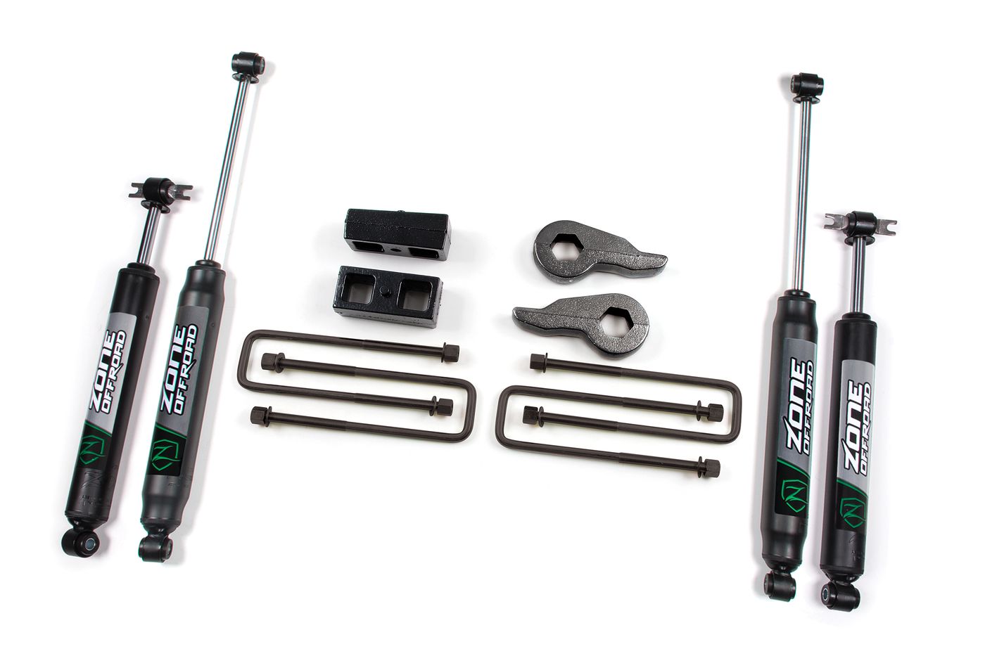 Zone Offroad 2" Torsion Bar Key Lift Kit ; Nitro Shocks