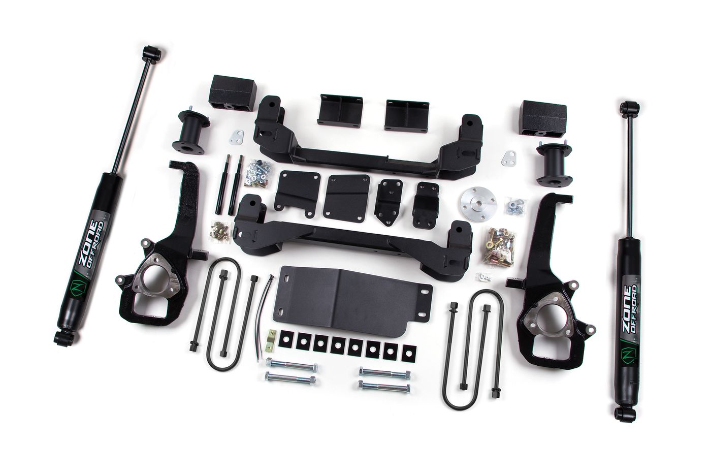 Zone Offroad 4" Strut Spacer Lift Kit ; Nitro Shocks
