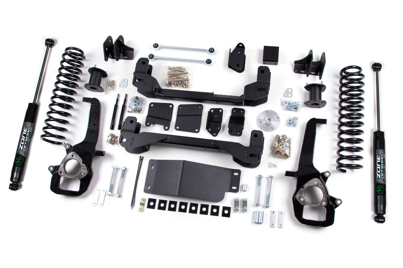 Zone Offroad 6" Strut Spacer Lift with Level Rear End ; Nitro Shocks