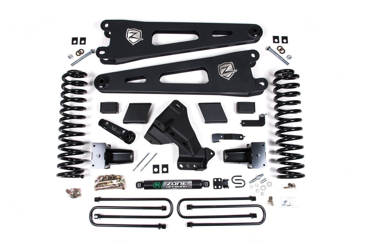 Zone Offroad 7" Radius Arm Lift Kit, 4.5" Rear Lift, Block, No Shocks