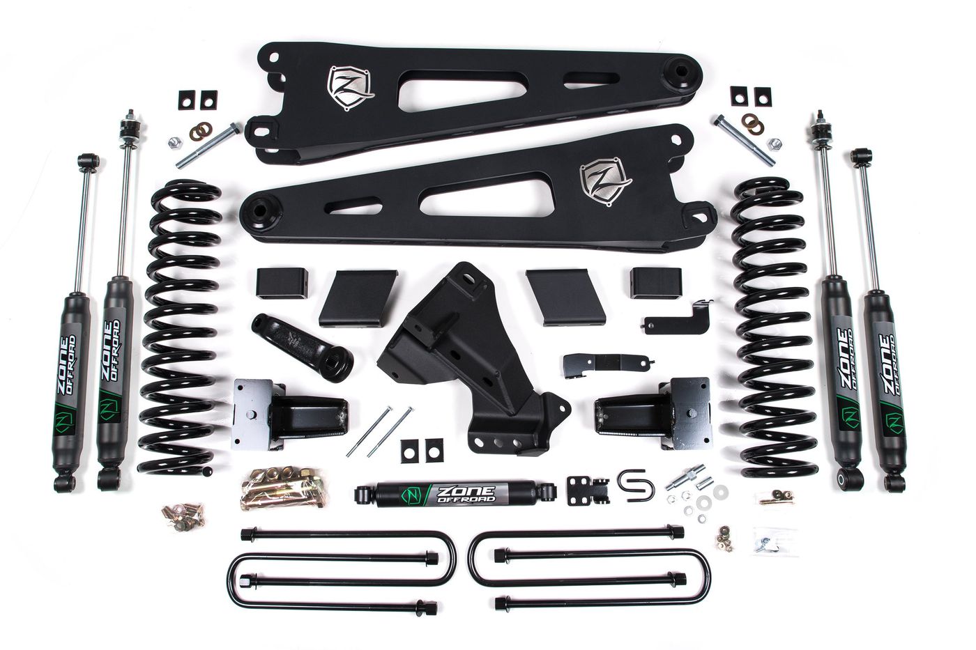 Zone Offroad 4" Radius Arm Suspension System ; Nitro Shocks