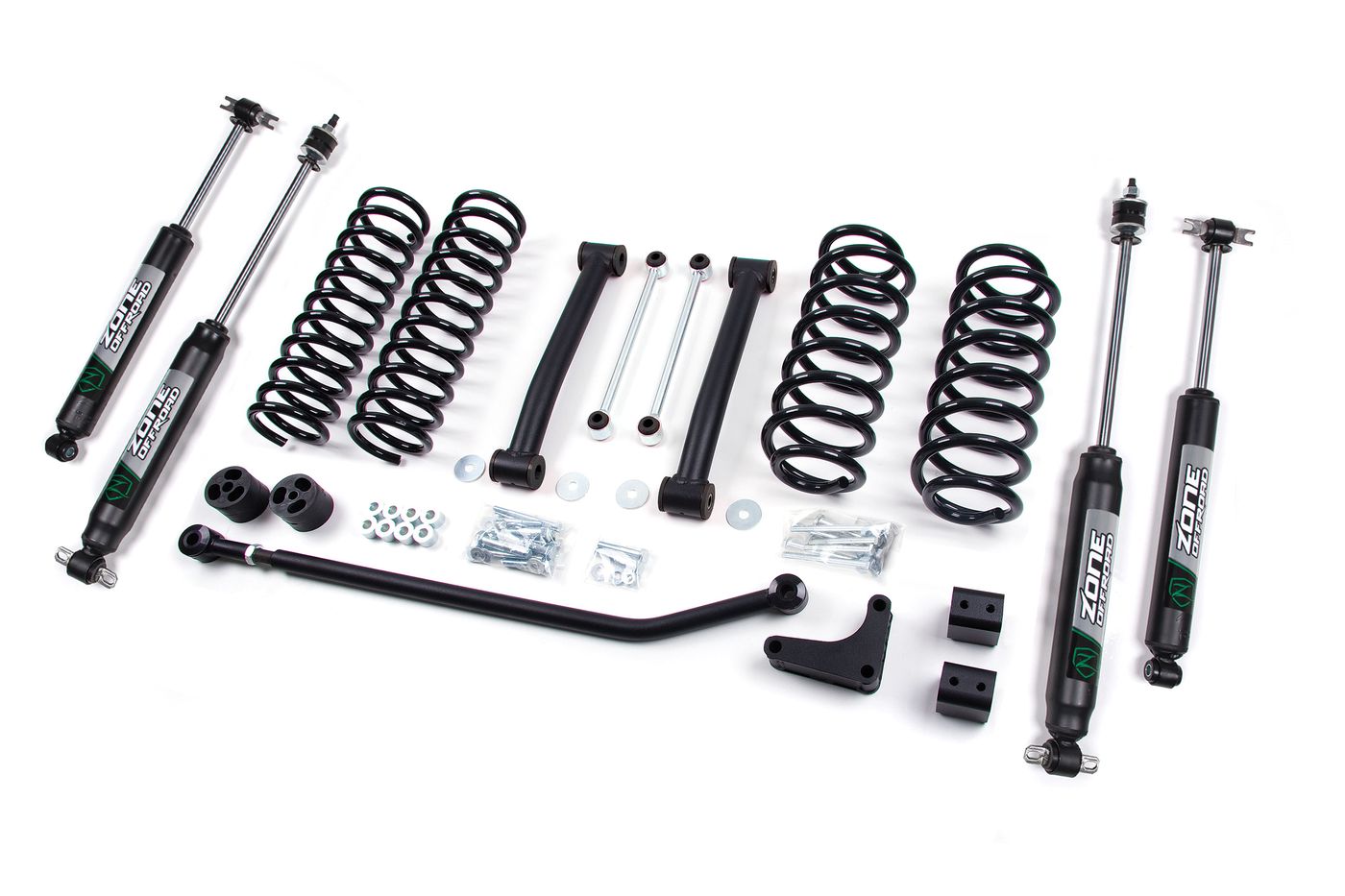 Zone Offroad 4" Coil Spring Lift Kit ; Nitro Shocks