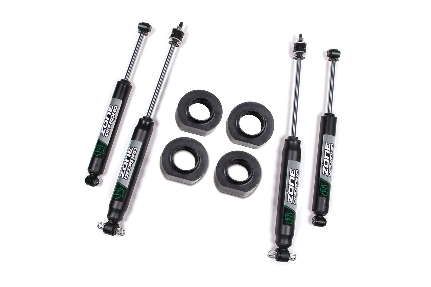 Zone Offroad 2" Coil Spring Spacer Lift Kit ; Nitro Shocks