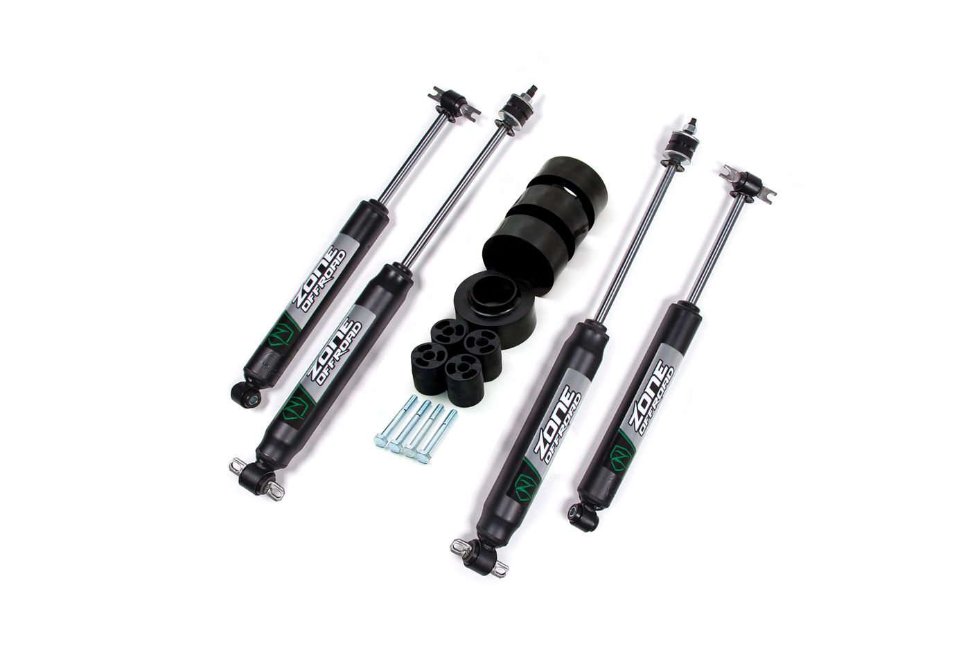 Zone Offroad 1.75" Coil Spring Spacer Lift Kit ; Nitro Shocks