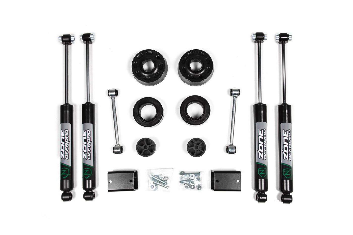 Zone Offroad 2" Coil Spring Spacer Lift Kit ; Nitro Shocks