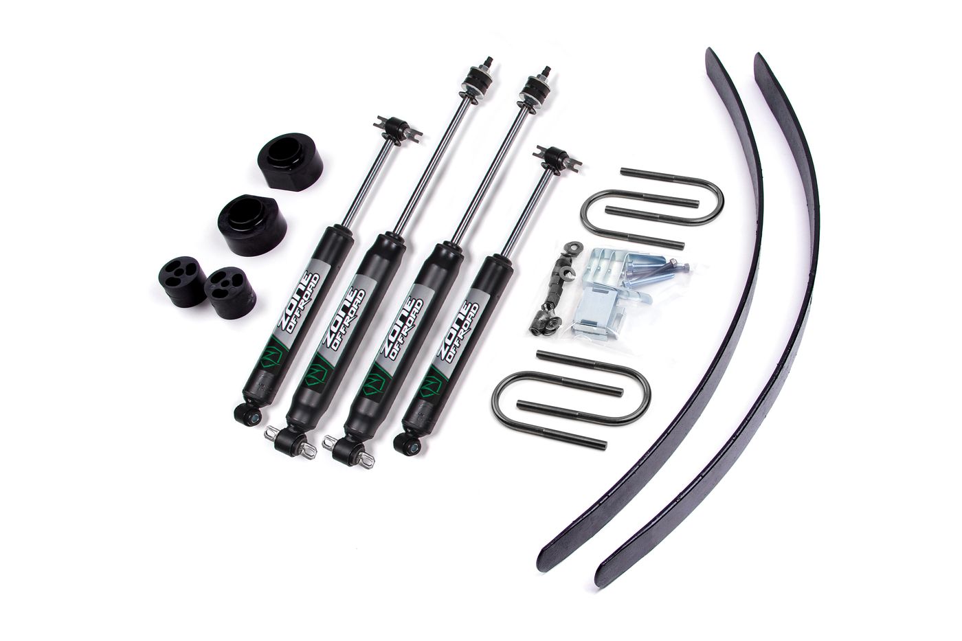 Zone Offroad 2" Suspension Lift Kit ; Nitro Shocks