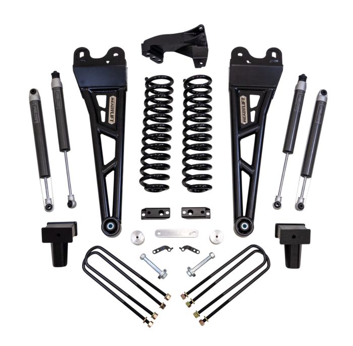 ReadyLIFT 4" COIL SPRING LIFT KIT WITH FALCON SHOCKS AND RADIUS ARMS- FORD SUPER DUTY DIESEL 4WD 2017-2022 F-350 And F-250